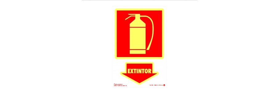 PLACA PVC FOTOLUMINESCENTE EXTINTOR DE INCÊNDIO