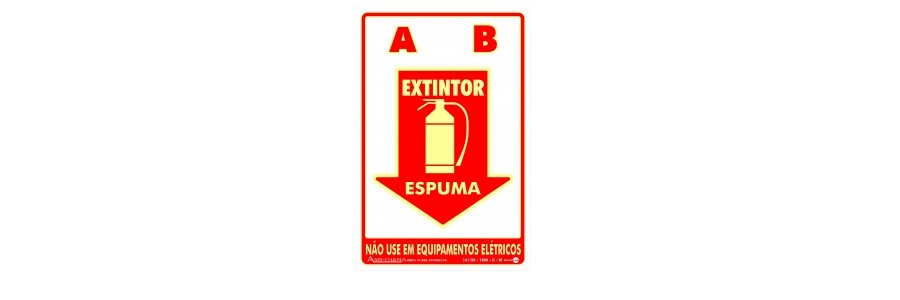 PLACA PVC FOTOLUMINESCENTE EXTINTOR ESPUMA