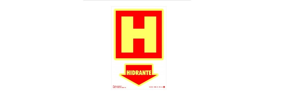PLACA PVC FOTOLUMINESCENTE HIDRANTE