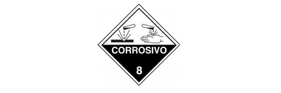 Placa Simbologia ONU – Corrosivo 8 30 x 30