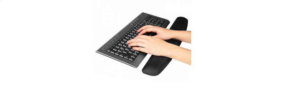 APOIO P/TECLADO C/GEL PRETO REF AC033 MULTILASER